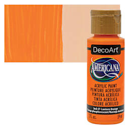 DecoArt Americana Acrylic Paint - Jack O Lantern Orange, 2 oz bottle and swatch