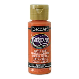 DecoArt Americana Acrylic Paint - Warm Sunset, 2 oz (Front of bottle)