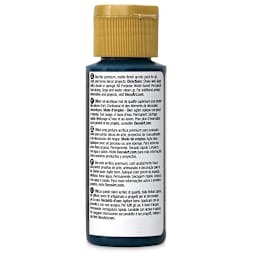DecoArt Americana Acrylic Paint - Navy Blue, 2 oz, (Back of bottle)
