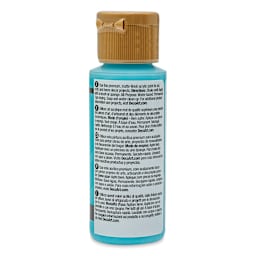 DecoArt Americana Acrylic Paint - Indian Turquoise, 2 oz (Back of bottle)