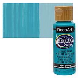 DecoArt Americana Acrylic Paint - Desert Turquoise, 2 oz bottle and swatch