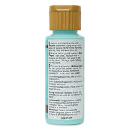 Back of DecoArt Americana Acrylic Paint - Crystal Blue, 2 oz bottle