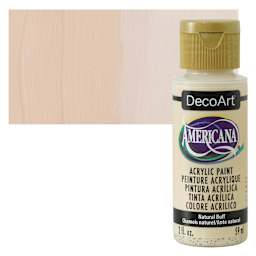 DecoArt Americana Acrylic Paint - Natural Buff, 2 oz bottle and swatch