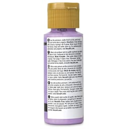 DecoArt Americana Acrylic Paint - Purple Cow, 2 oz (Back of bottle)