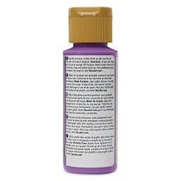 Back of DecoArt Americana Acrylic Paint - Purple Rain, 2 oz bottle