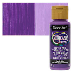 DecoArt Americana Acrylic Paint - Purple Rain, 2 oz bottle and swatch