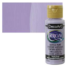 DecoArt Americana Acrylic Paint - Purple Petal, 2 oz bottle and swatch