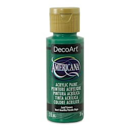 DecoArt Americana Acrylic Paint - Leaf Green, 2 oz (Front of bottle)