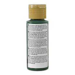DecoArt Americana Acrylic Paint - Evergreen, 2 oz (Back of bottle)