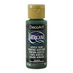 DecoArt Americana Acrylic Paint - Evergreen, 2 oz (Front of bottle)
