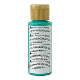 DecoArt Americana Acrylic Paint - Teal Mint, 2 oz (Back of bottle)