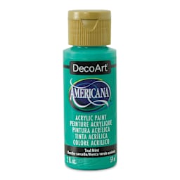 DecoArt Americana Acrylic Paint - Teal Mint, 2 oz (Front of bottle)