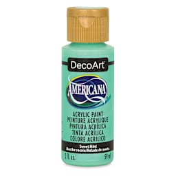 DecoArt Americana Acrylic Paint - Sweet Mint, 2 oz (Front of bottle)