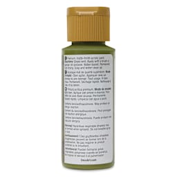 Back of DecoArt Americana Acrylic Paint - Lush Green, 2 oz bottle