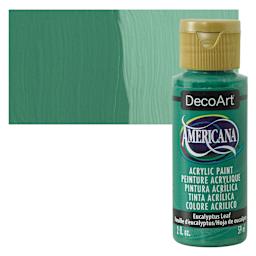 DecoArt Americana Acrylic Paint - Eucalyptus Leaf, 2 oz bottle and swatch
