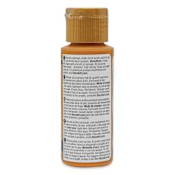 DecoArt Americana Acrylic Paint - Honey Brown, 2 oz (Back of bottle)