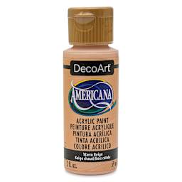 DecoArt Americana Acrylic Paint - Warm Beige, 2 oz (Front of bottle)