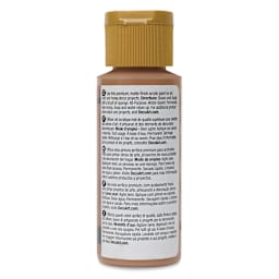 Back of DecoArt Americana Acrylic Paint - Sable Brown, 2 oz bottle