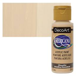 DecoArt Americana Acrylic Paint - Almondine, 2 oz bottle and swatch