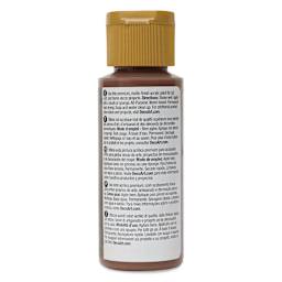 Back of DecoArt Americana Acrylic Paint - Espresso, 2 oz bottle
