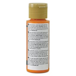 DecoArt Americana Acrylic Paint - Spice Pumpkin, 2 oz (Back of bottle)