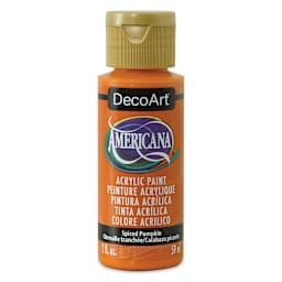 DecoArt Americana Acrylic Paint - Spice Pumpkin, 2 oz (Front of bottle)