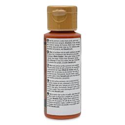 DecoArt Americana Acrylic Paint - Burnt Sienna, 2 oz (Back of bottle)