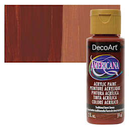 DecoArt Americana Acrylic Paint - Traditional Burnt Sienna, 2 oz bottle and swatch