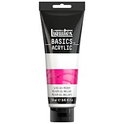 Liquitex Basics Acrylic Gel Medium - Tube of Gloss Gel shown upright
