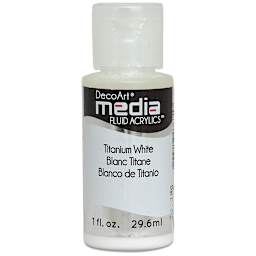 Deco Art Media Fluid Acrylic, 1 oz Bottle - Titanium White
