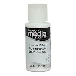 Deco Art Media Fluid Acrylic, 1 oz Bottle - Translucent White