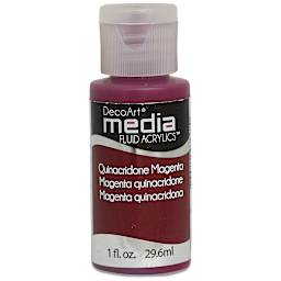 Deco Art Media Fluid Acrylic, 1 oz Bottle - Quinacridone Magenta