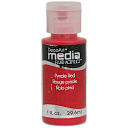 Deco Art Media Fluid Acrylic, 1 oz Bottle - Pyrrole Red