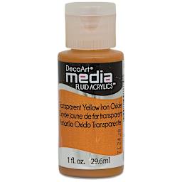 Deco Art Media Fluid Acrylic, 1 oz Bottle - Transparent Yellow Iron Oxide