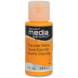 Deco Art Media Fluid Acrylic, 1 oz Bottle - Diarylide Yellow
