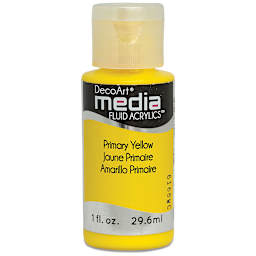 Deco Art Media Fluid Acrylic, 1 oz Bottle - Primary Yellow
