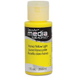 Deco Art Media Fluid Acrylic, 1 oz Bottle - Hansa Yellow Light