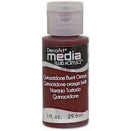 Deco Art Media Fluid Acrylic, 1 oz Bottle - Quinacridone Burnt Orange