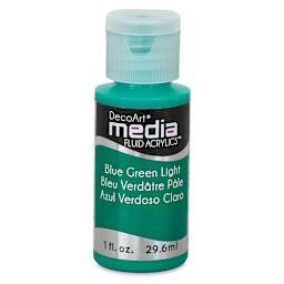 DecoArt Media Fluid Acrylics - Front of 1 oz bottle of Blue Green Light
