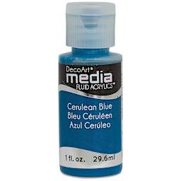 Deco Art Media Fluid Acrylic, 1 oz Bottle - Cerulean Blue