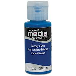 Deco Art Media Fluid Acrylic, 1 oz Bottle - Primary Cyan