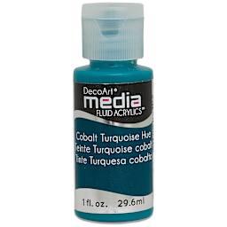 Deco Art Media Fluid Acrylic, 1 oz Bottle - Cobalt Turquoise Hue