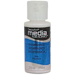 Deco Art Media Fluid Acrylic, 1 oz Bottle - Interference Blue