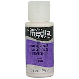 Deco Art Media Fluid Acrylic, 1 oz Bottle - Interference Violet