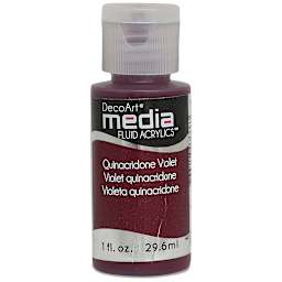 Deco Art Media Fluid Acrylic, 1 oz Bottle - Quinacridone Violet