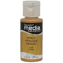 Deco Art Media Fluid Acrylic, 1 oz Bottle - Metallic Gold