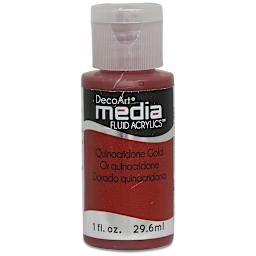 Deco Art Media Fluid Acrylic, 1 oz Bottle - Quinacridone Gold