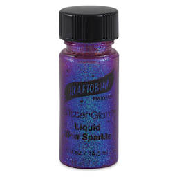 GlitterGlam Liquid Skin Sparkle - Front view of Violicious bottle