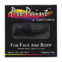 Graftobian Pro Paint Face and Body Paint - Charcoal, in packaging