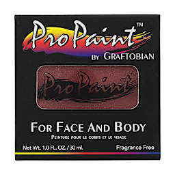 Graftobian Pro Paint Face and Body Paint - Pearl Red Blaze, in packaging